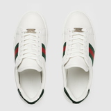  Giày Nữ Gucci Ace Trainer With Web 'White' ‎‎ 