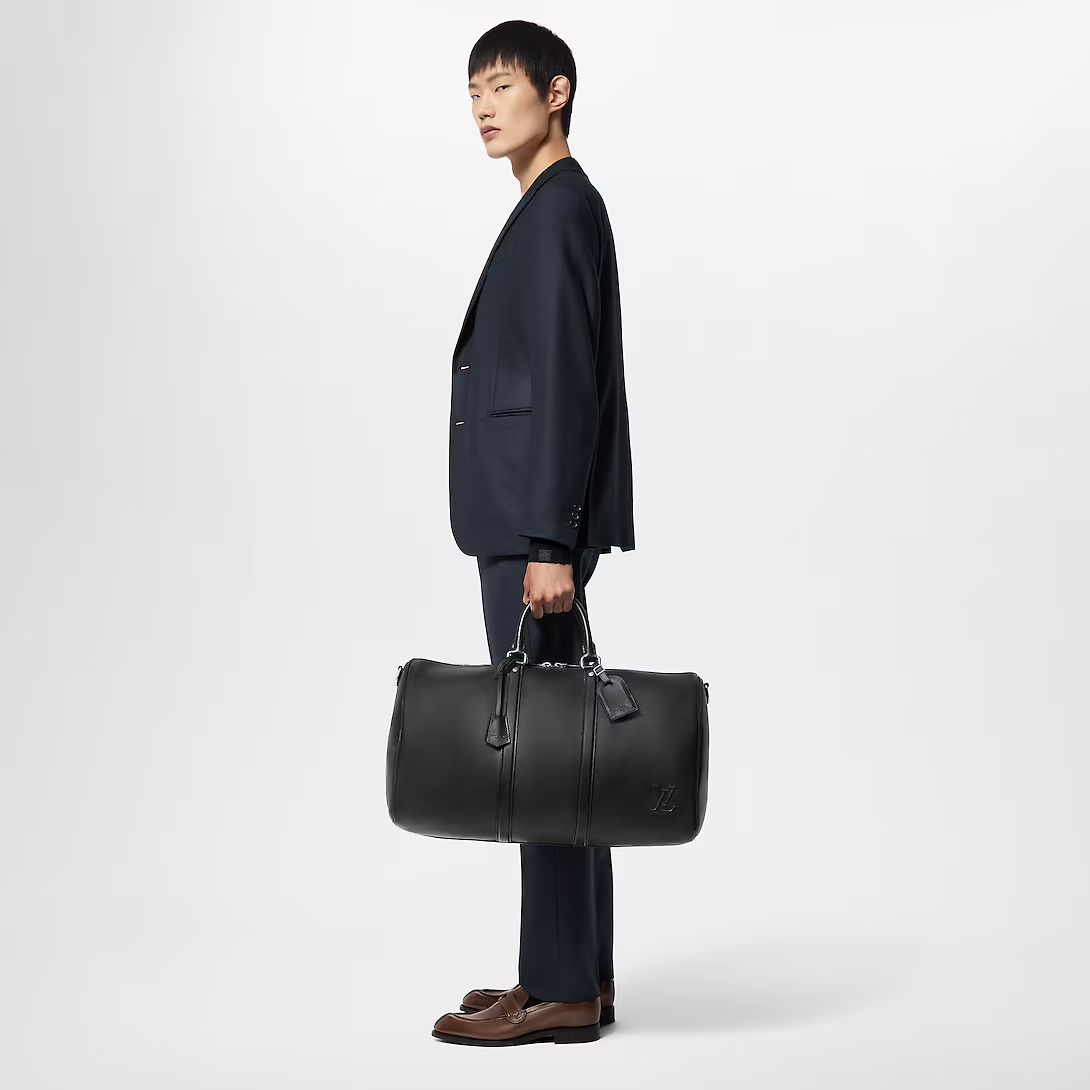  Túi Nam Louis Vuitton Keepall Bandoulière 50 Bag 'Black' 