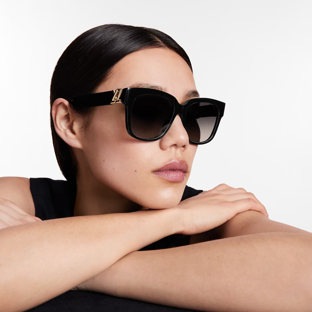  Kính Nữ Louis Vuitton LV GO-14 Square Sunglasses 'Black' 