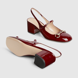  Giày Nữ Gucci Women's Horsebit Pump 'Rosso' 