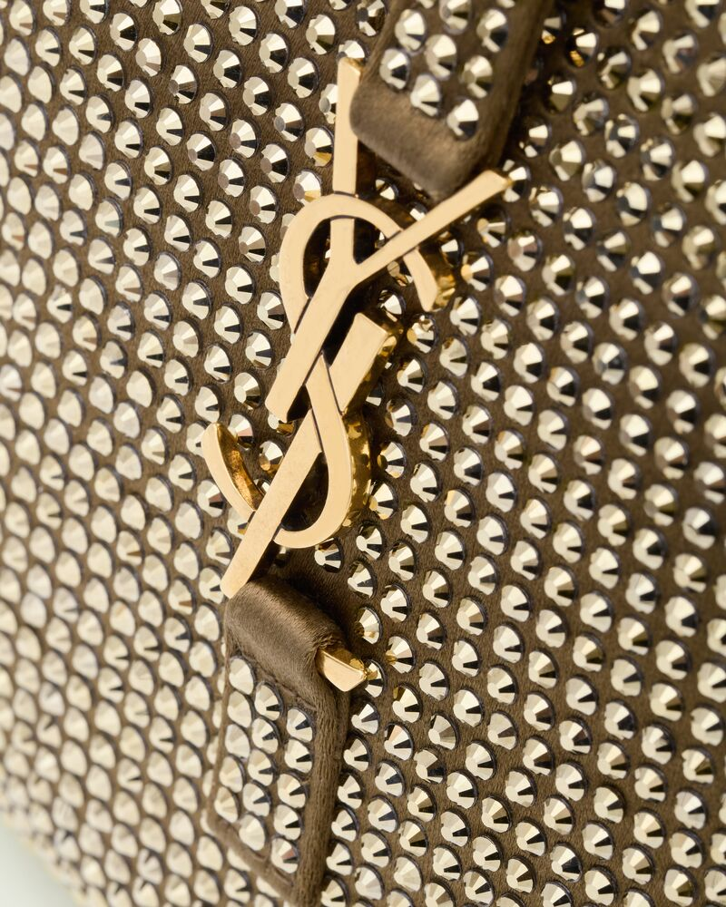  Túi Nữ Saint Laurent Le 5 À 7 Supple Baby In Silk Satin And Crystals 'Astres' 