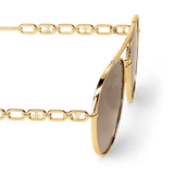  Kính Nữ Louis Vuitton My LV Chain Pilot Sunglasses 'Gold' 