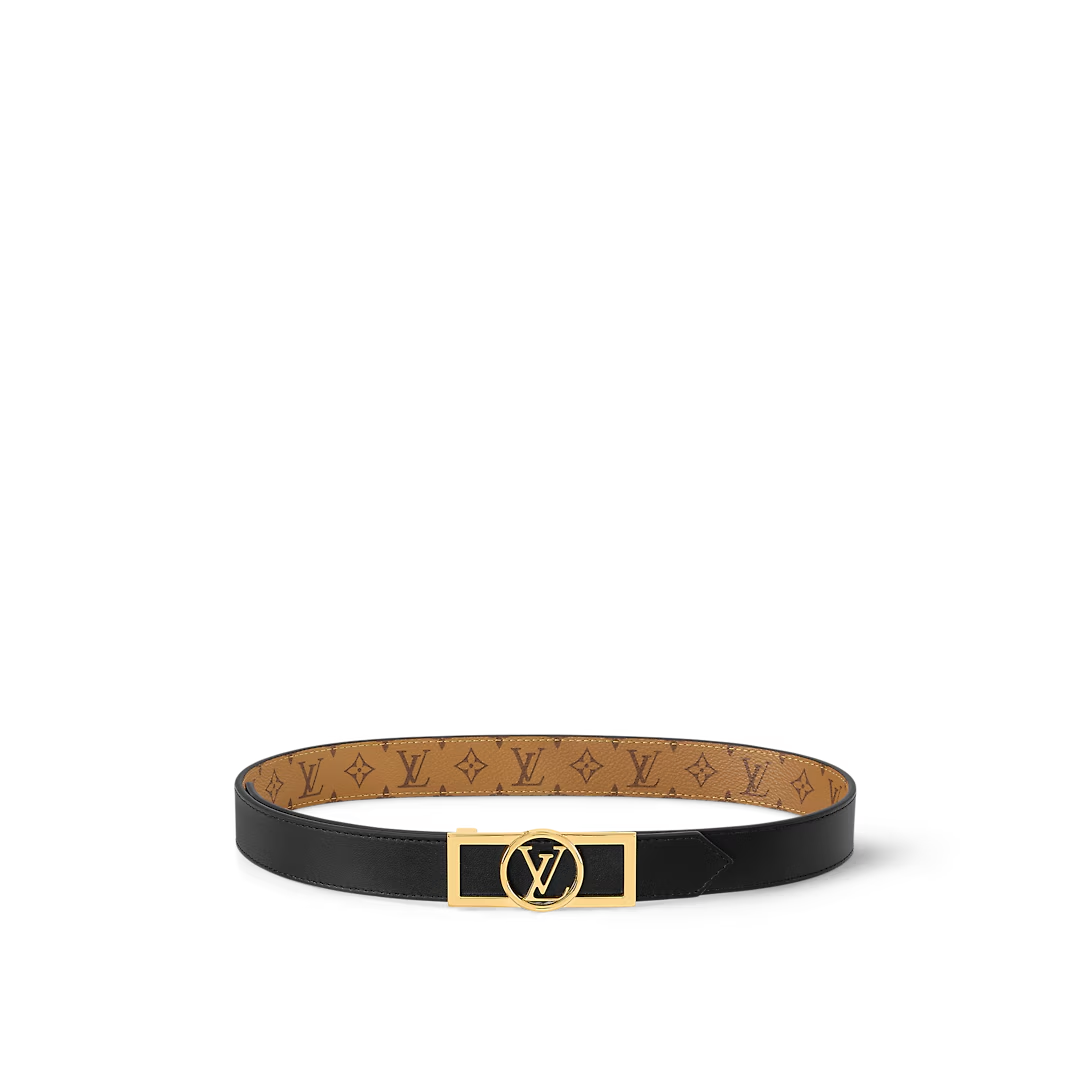  Thắt Lưng Nữ Louis Vuitton Dauphine 25MM Reversible Belt 'Black' 