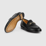  Giày Nữ Gucci Jordaan Loafer 'Black Leather' 