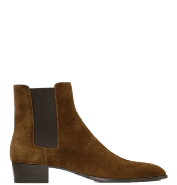  Giày Nam Saint Laurent Wyatt Chelsea Boots In Suede 'Land' 