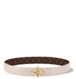  Thắt Lưng Nữ Louis Vuitton LV Flowergram 30MM Reversible Belt 'Cream' 