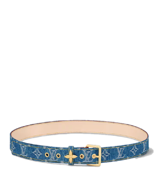  Thắt Lưng Nữ Louis Vuitton LV Flowergram Ardillon 30MM Belt 'Navy' 