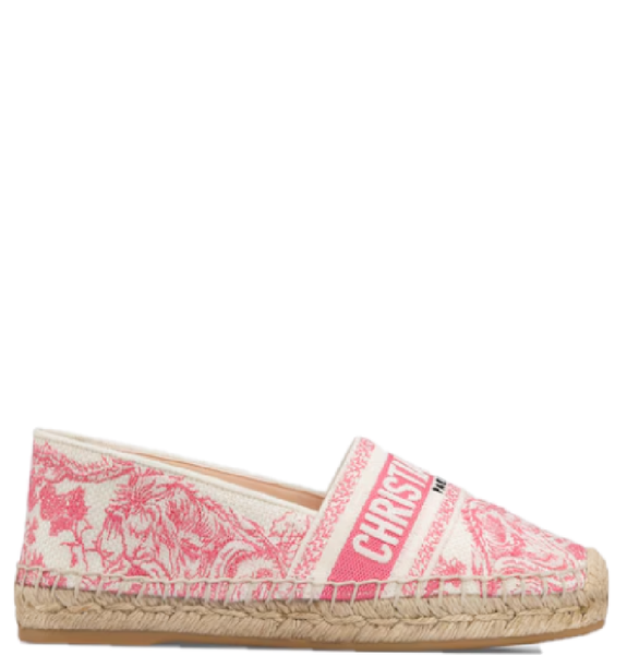  Giày Nữ Dior Dioriviera Granville Espadrille 'Pink Toile' 