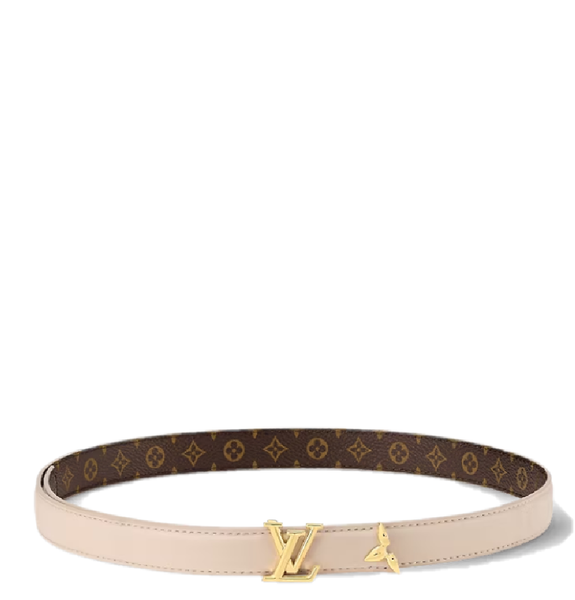 Thắt Lưng Nữ Louis Vuitton Pretty LV 20MM Reversible Belt 'Cream' 