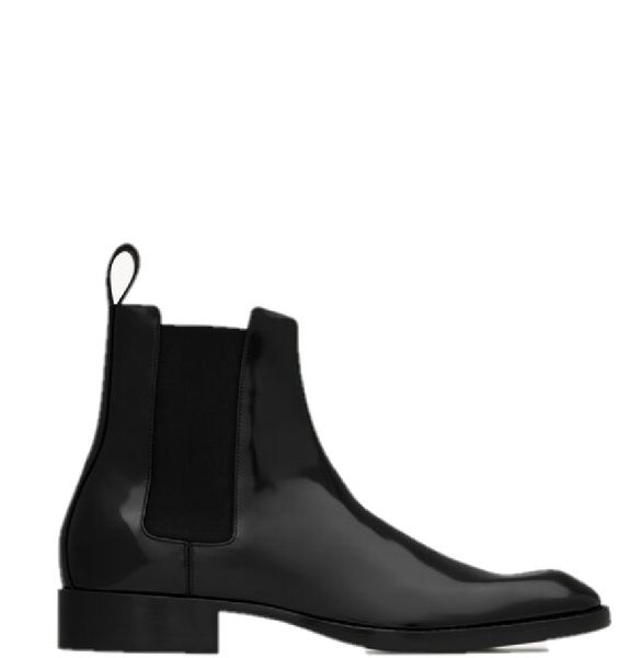  Giày Nam Saint Laurent Vadim Chelsea Boots In Smooth Leather 'Black' 