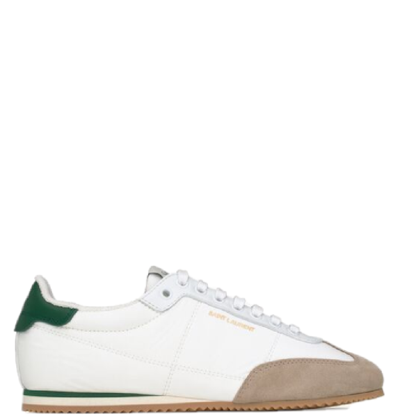  Giày Nam Saint Laurent Aston Sneakers In Leather And Nylon 'White' 