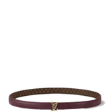  Thắt Lưng Nữ Louis Vuitton Mini LV Enamel 15MM Reversible Belt 'Burgundy' 