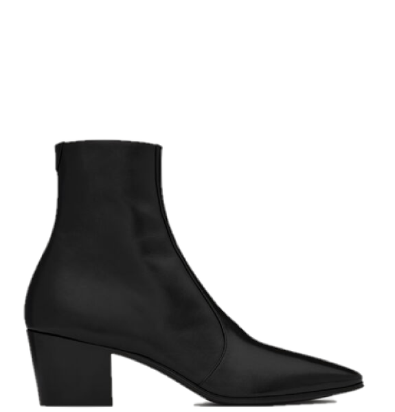  Giày Nam Saint Laurent Vassili Boots In Smooth Leather 'Black' 