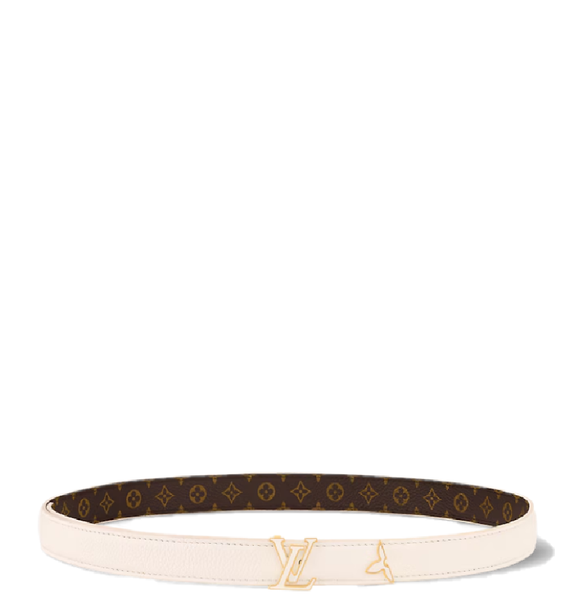  Thắt Lưng Nữ Louis Vuitton Pretty LV Enamel 20MM Reversible Belt 'White' 