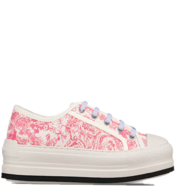  Giày Nữ Dior Dioriviera Walk'n'Dior Platform Sneaker 'Pink Toile' 