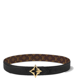  Thắt Lưng Nữ Louis Vuitton LV Flowergram 30mm Reversible Belt 'Black' 