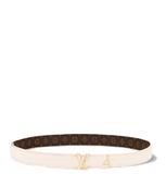  Thắt Lưng Nữ Louis Vuitton Pretty LV Enamel 20MM Reversible Belt 'Blanc' 