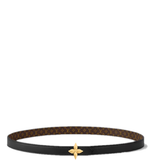  Thắt Lưng Nữ Louis Vuitton LV Mini Flowergram 15MM Reversible Belt 'Black' 