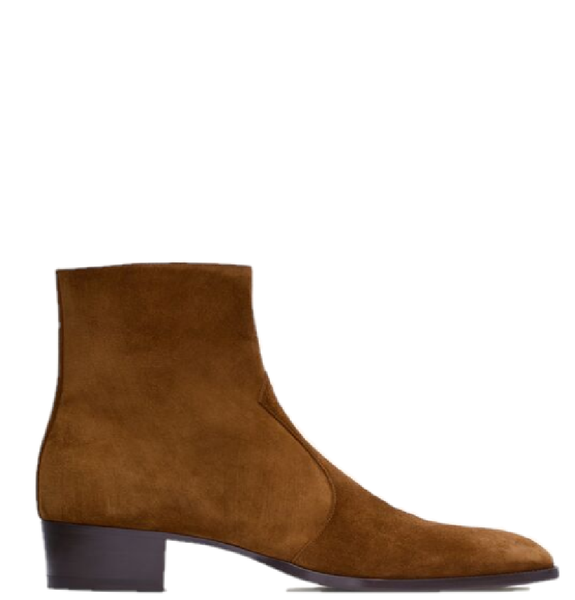  Giày Nam Saint Laurent Wyatt Boots In Suede 'Land' 