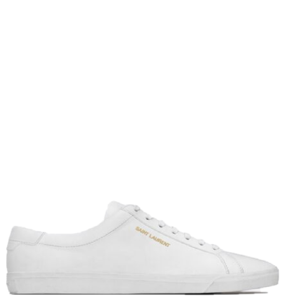  Giày Nữ Saint Laurent Andy Sneakers In Leather 'White' 