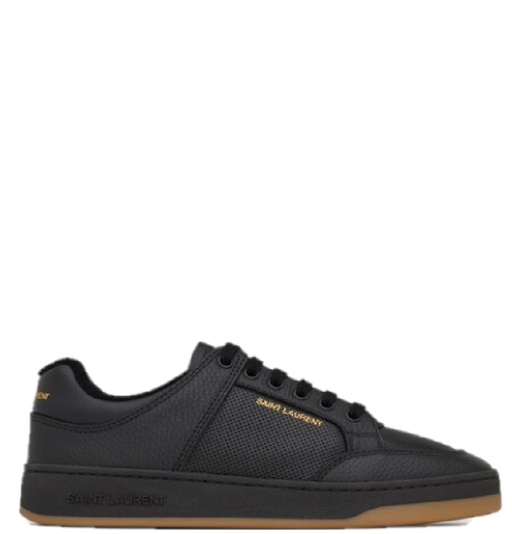  Giày Nữ Saint Laurent Sl/61 Sneakers In Perforated Leather 'Black' 