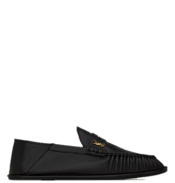  Giày Nam Saint Laurent Le Loafer Penny Slippers In Smooth Leather 'Black' 