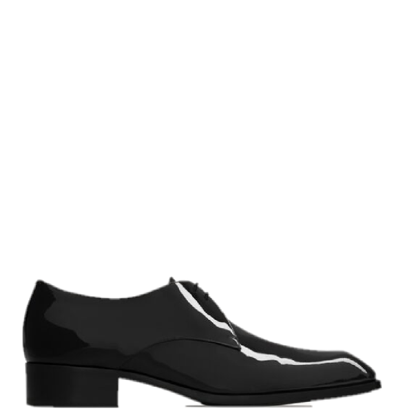  Giày Nam Saint Laurent Jean Derbies In Patent Leather 'Black' 