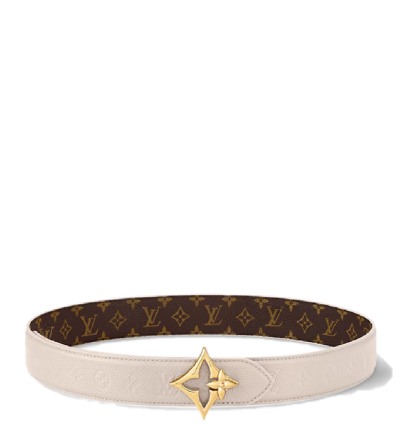  Thắt Lưng Nữ Louis Vuitton LV Flowergram 30MM Reversible Belt 'Cream' 