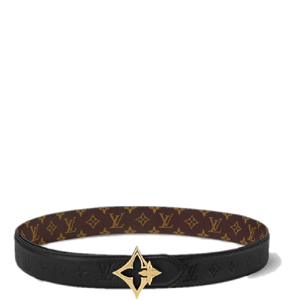  Thắt Lưng Nữ Louis Vuitton LV Flowergram 30mm Reversible Belt 'Black' 