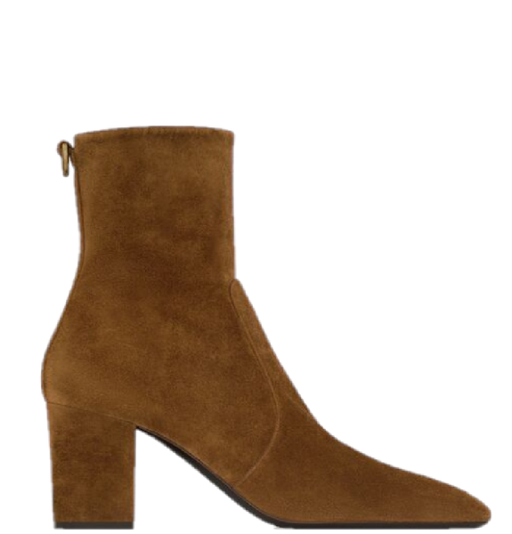  Giày Nữ Saint Laurent Betty Booties In Suede 'Land' 