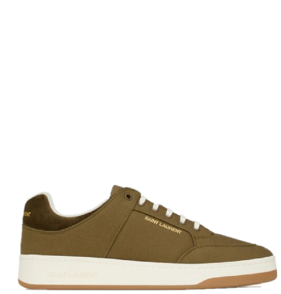  Giày Nam Saint Laurent SL/61 Sneakers In Gabardine 'Green' 
