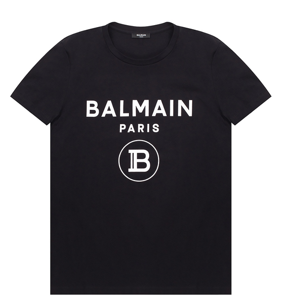  Áo Nam Balmain With B Logo Print 'Black' 