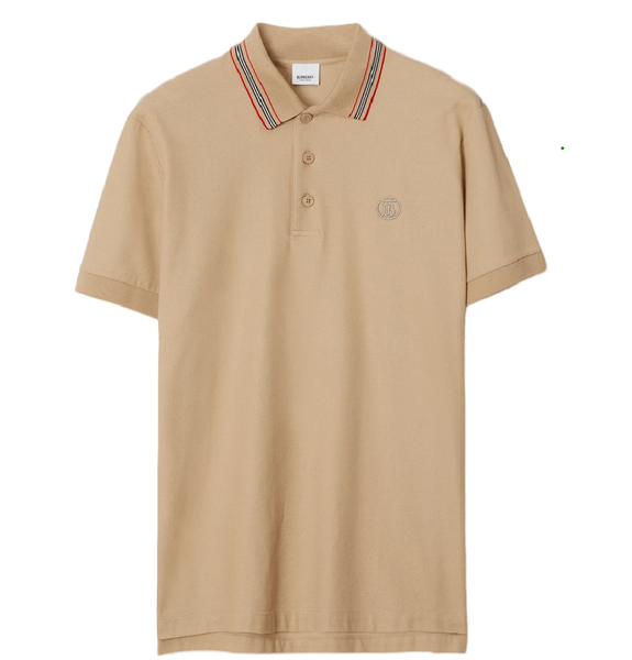  Áo Nam Burberry Monogram Icon Stripe Polo 'Beige' 