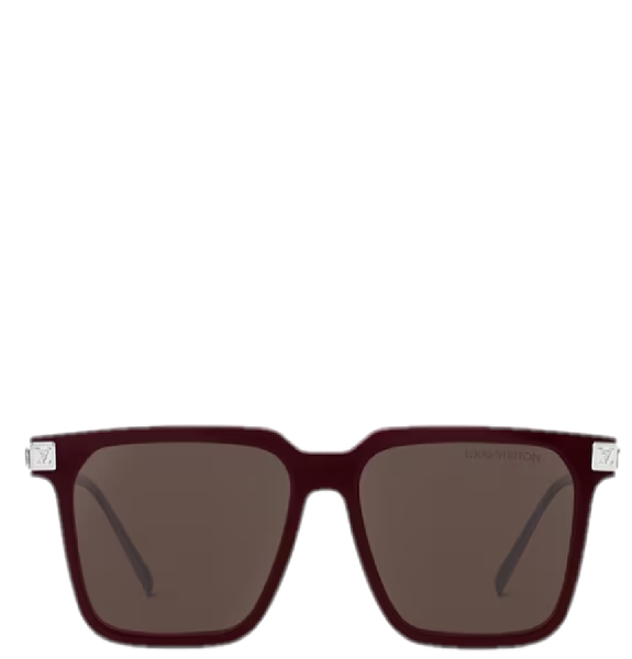  Kính Nam Louis Vuitton LV Rise Square Sunglasses 'Burgundy' 