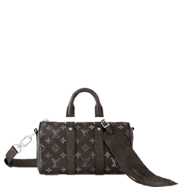  Túi Nam Louis Vuitton Keepall Bandoulière 25 Bag 'Black' 