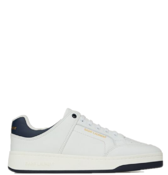  Giày Nam Saint Laurent SL/61 Sneakers In Grained Leather 'White' 