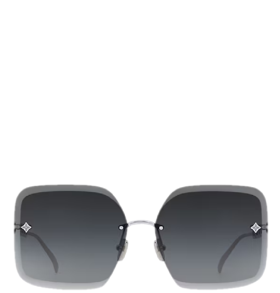  Kính Nữ Louis Vuitton LV Jewel Square Sunglasses 'Silver Black' 
