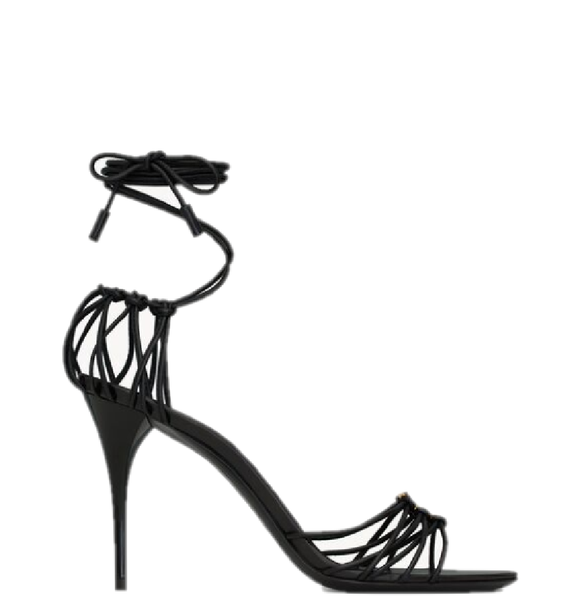  Giày Nữ Saint Laurent Babylone Sandals In Smooth Leather 'Black' 
