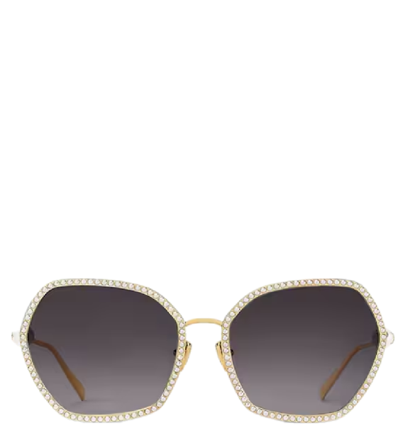  Kính Nữ Louis Vuitton LV Pearl Round Sunglasses 'Gold' 