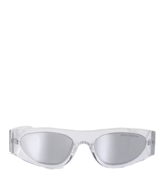 Kính Nam Louis Vuitton LV Clash Round Cat Eye Sunglasses 'White' 