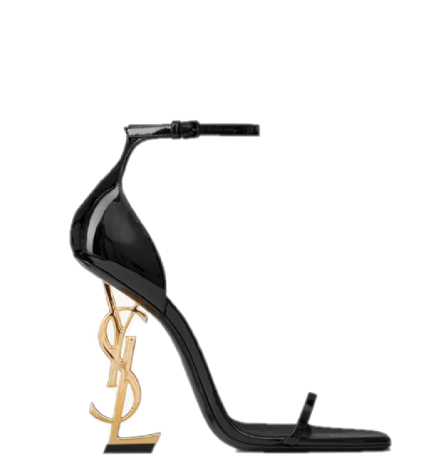  Giày Nữ Saint Laurent Opyum Sandals In Patent Leather 'Black' 