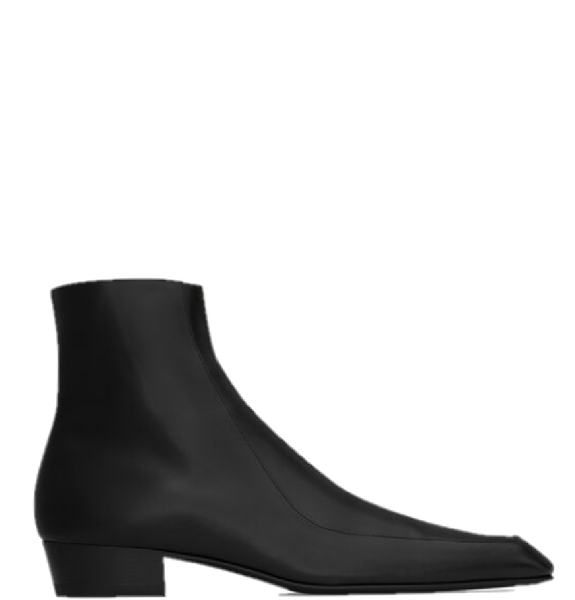  Giày Nam Saint Laurent Augustin Boots In Smooth Leather 'Black' 