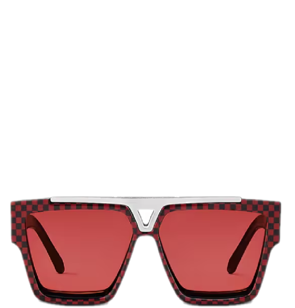  Kính Nam Louis Vuitton 1.1 Evidence Damier Pop Sunglasses 'Red' 