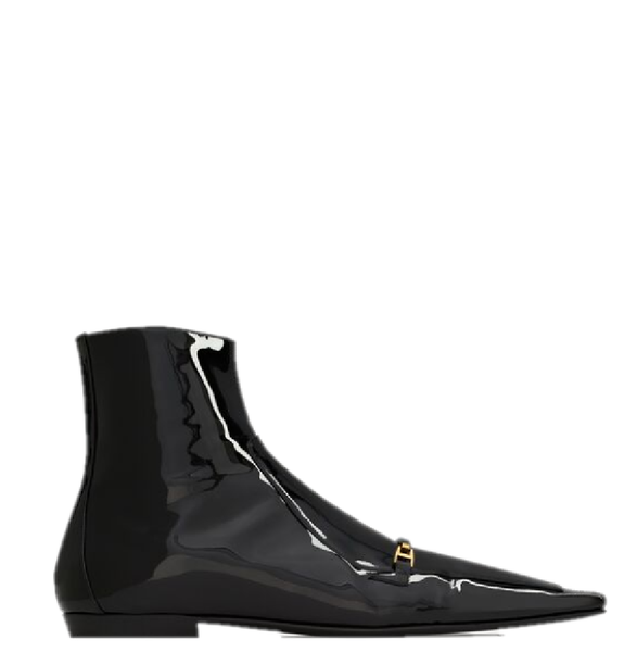  Giày Nam Saint Laurent Milton Boots In Patent Leather 'Black' 