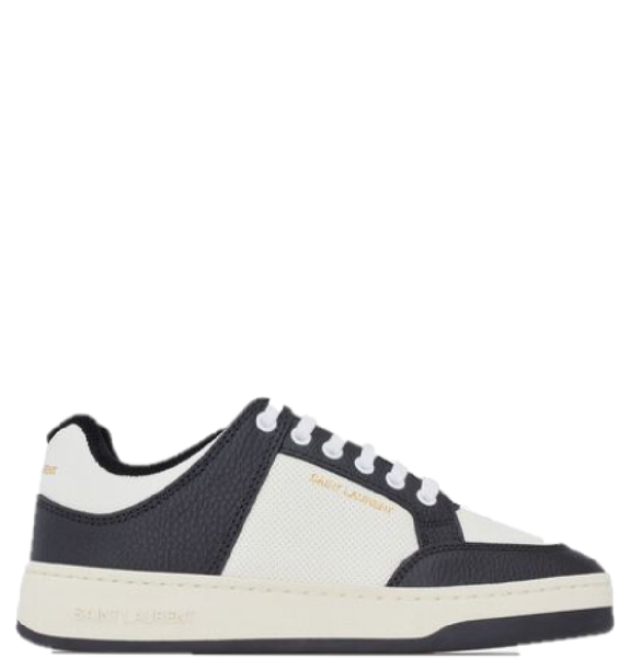  Giày Nữ Saint Laurent Sl/61 Sneakers In Perforated Leather 'White And Black' 