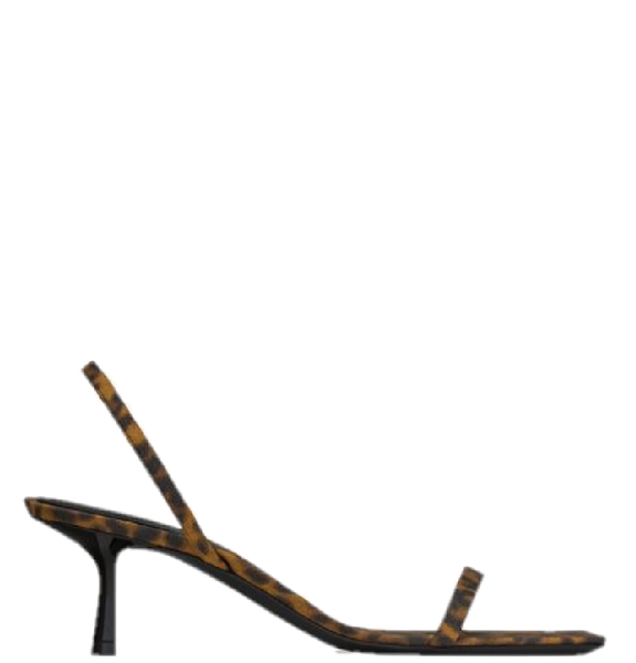  Giày Nữ Saint Laurent Jaspe Sandals In Leopard Grosgrain 'Manto' 