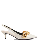  Giày Nữ Gucci Slingback With Marina Chain 'Ivory' 