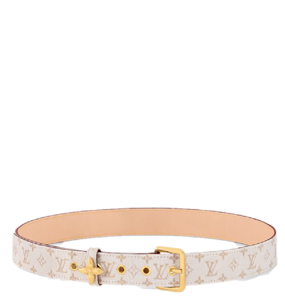  Thắt Lưng Nữ Louis Vuitton LV Flowergram Ardillon 30MM Belt 'White' 