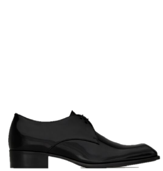  Giày Nam Saint Laurent Jean Derbies In Smooth Leather 'Black' 