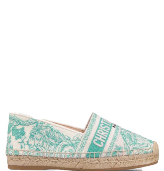  Giày Nữ Dior Dioriviera Granville Espadrille 'Aquamarina Toile' 